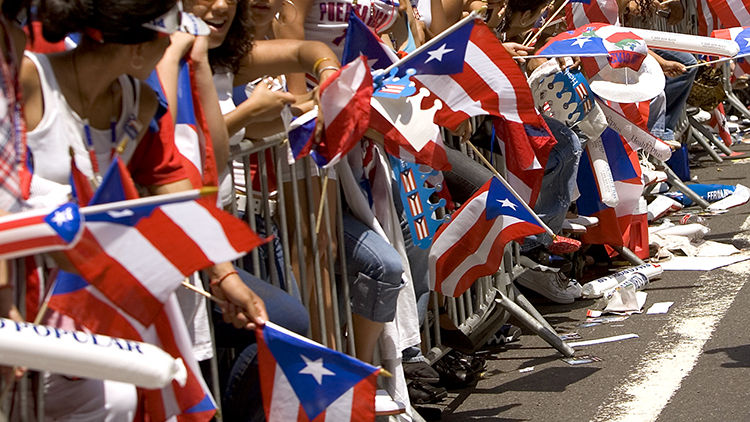 People celebrating their Puerto Rican heritage