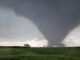 Tornado touches down in a field in Bennington, Kansas